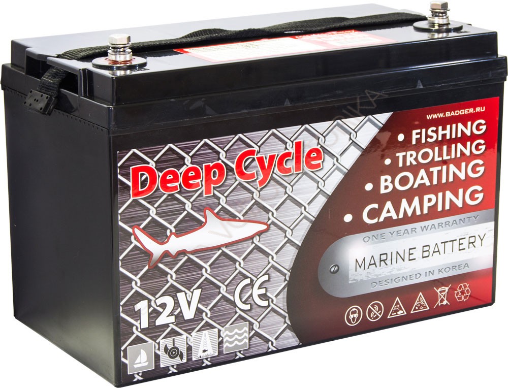 Тяговый аккумулятор для лодочного электромотора Marine Deep Cycle GEL 90Ah 12V